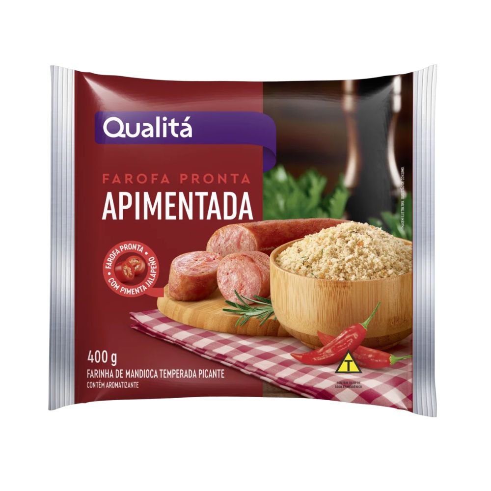 Qualitá Spicy Cassava Farofa, 400 g / 14.1 oz Bag