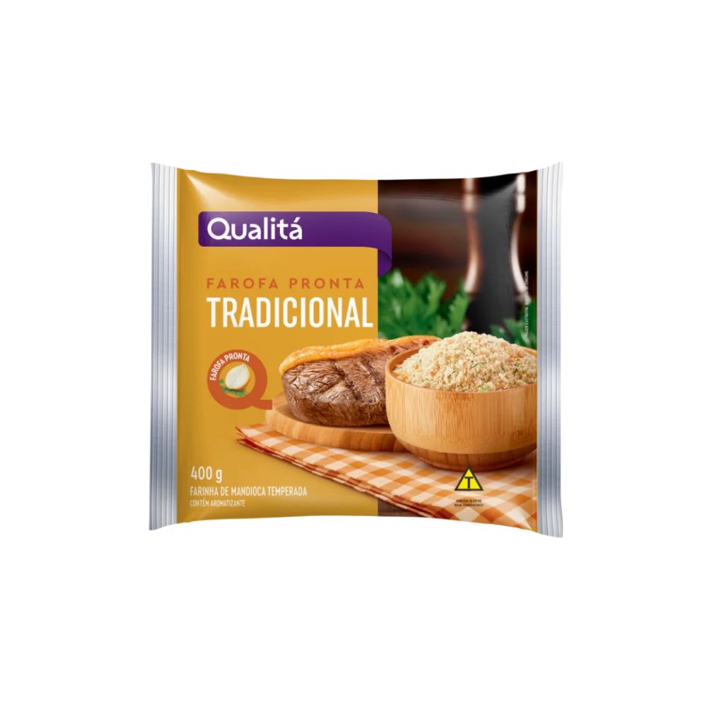 Qualitá Traditional Cassava Farofa, 400 g / 14.1 oz bag