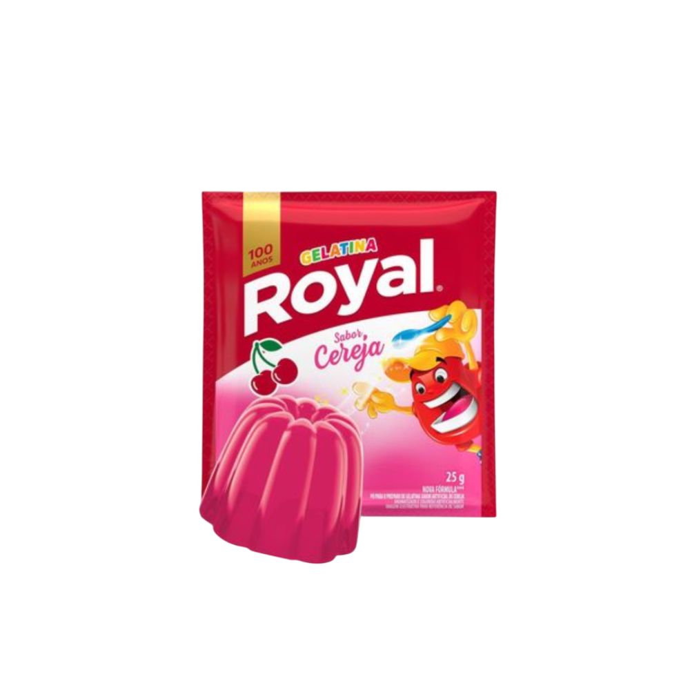 Royal Cherry Gelatin Powder, 25 g / 0.88 oz ea (Pack of 3)