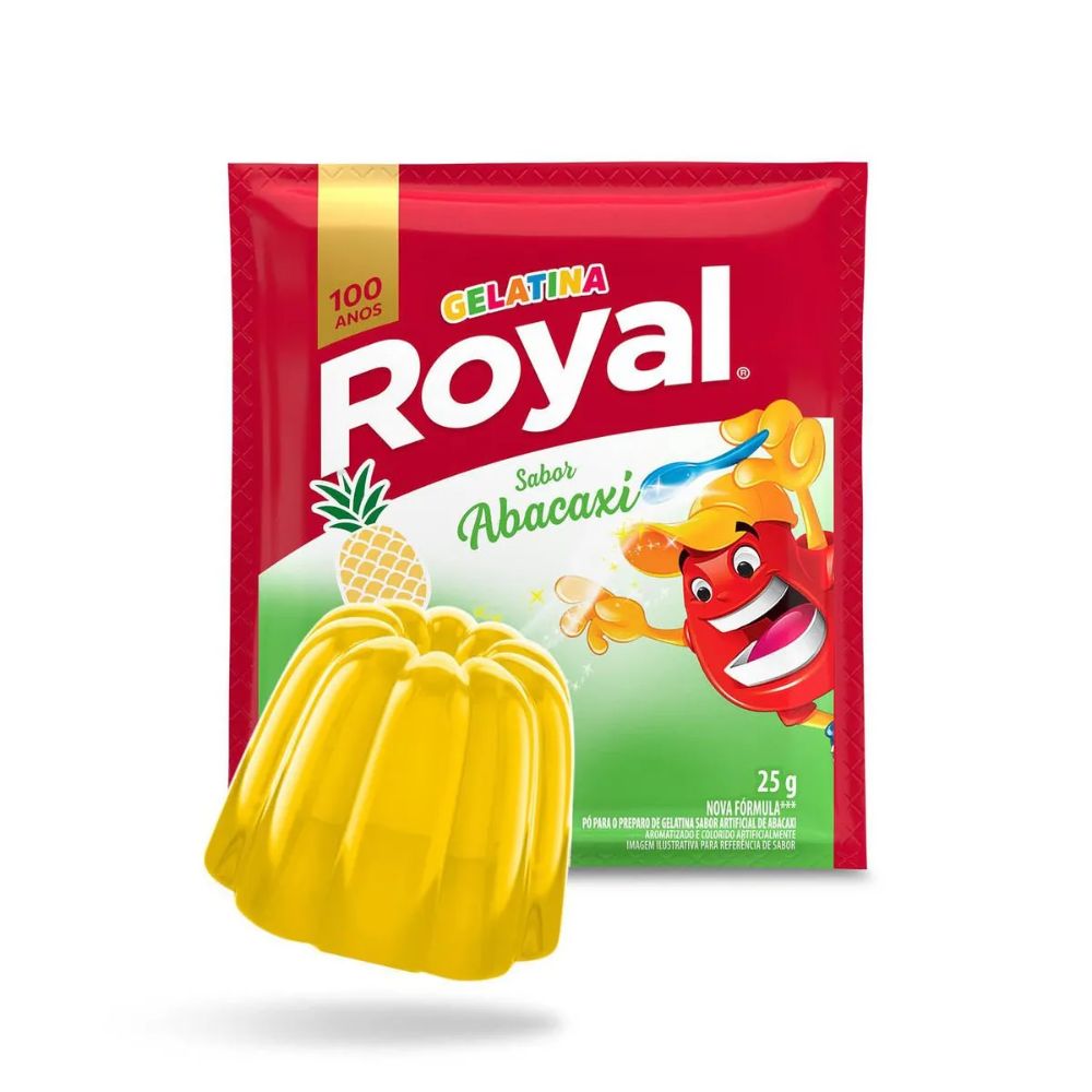 Royal Pineapple Gelatin Powder, 25g (Pack of 3)