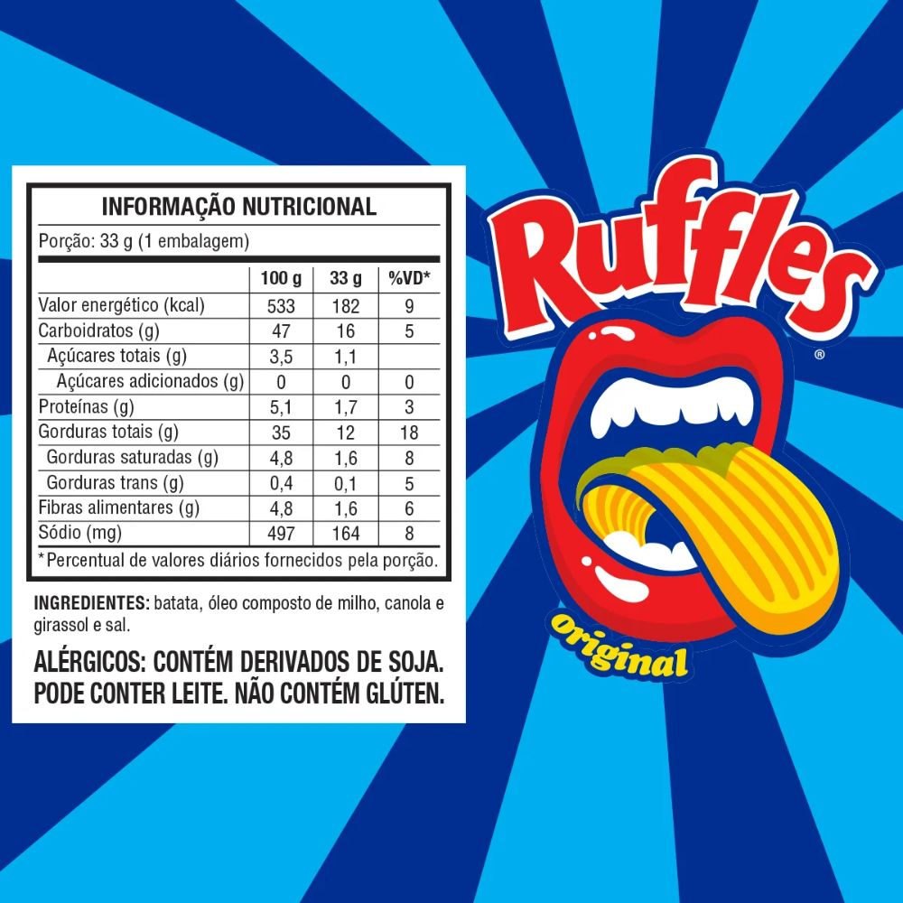 Ruffles Original Wavy Potato Chips 33 g / 1.16 oz Bag