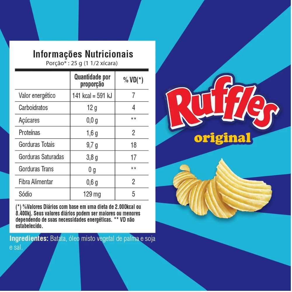 Ruffles Original Wavy Potato Chips, 115 g / 4.06 oz Bag