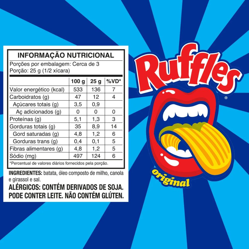 Ruffles Original Wavy Potato Chips, 68 g / 2.4 oz Bag