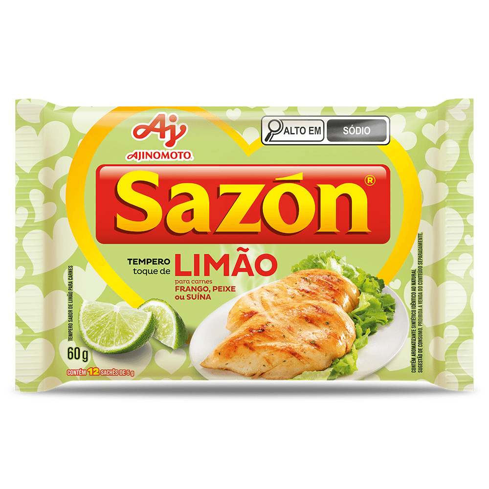 Sazón Toque de Limão Meat Seasoning Powder, 60 g / 2.11 oz (12 Units)