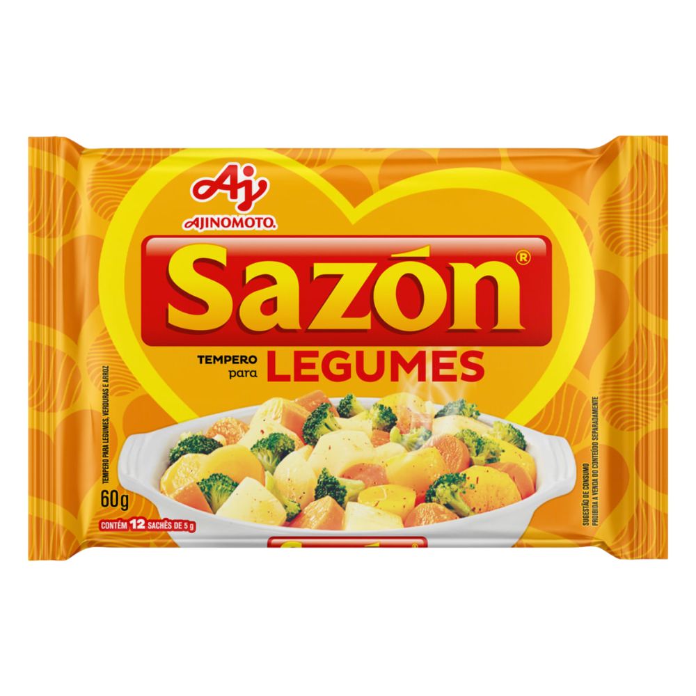 Sazón Vegetable Seasoning Powder, 60 g / 2.11 oz (12 Units)