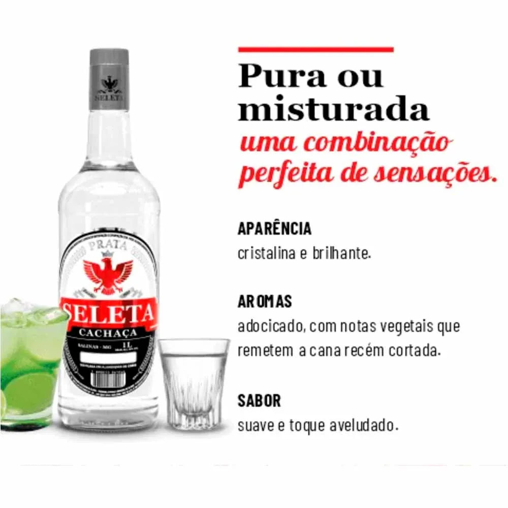 Seleta Brazilian Silver Rum, 1L / 33.8 fl oz