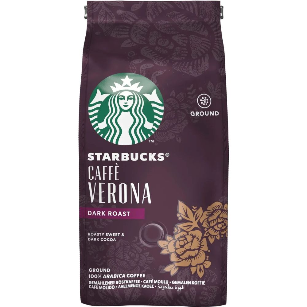 Starbucks Caffè Verona Ground Coffee Café Torrado e Moído, 250 g / 8.8 oz Bag
