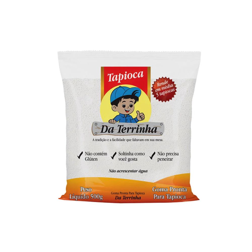 Tapioca Da Terrinha Traditional Cassava Starch, 500 g / 1.1 lb Bag