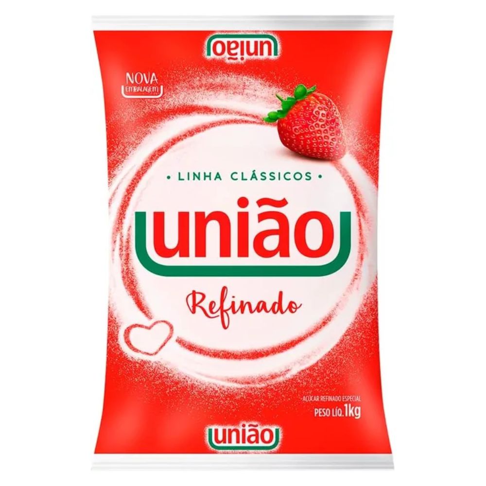 UNIÃO Refined Sugar, 1 kg / 2.2 lb