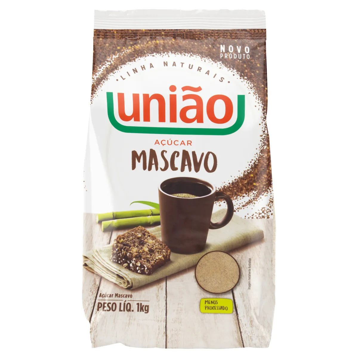 União Traditional Brown Sugar Açúcar Mascavo, 1 kg / 2.2 lb