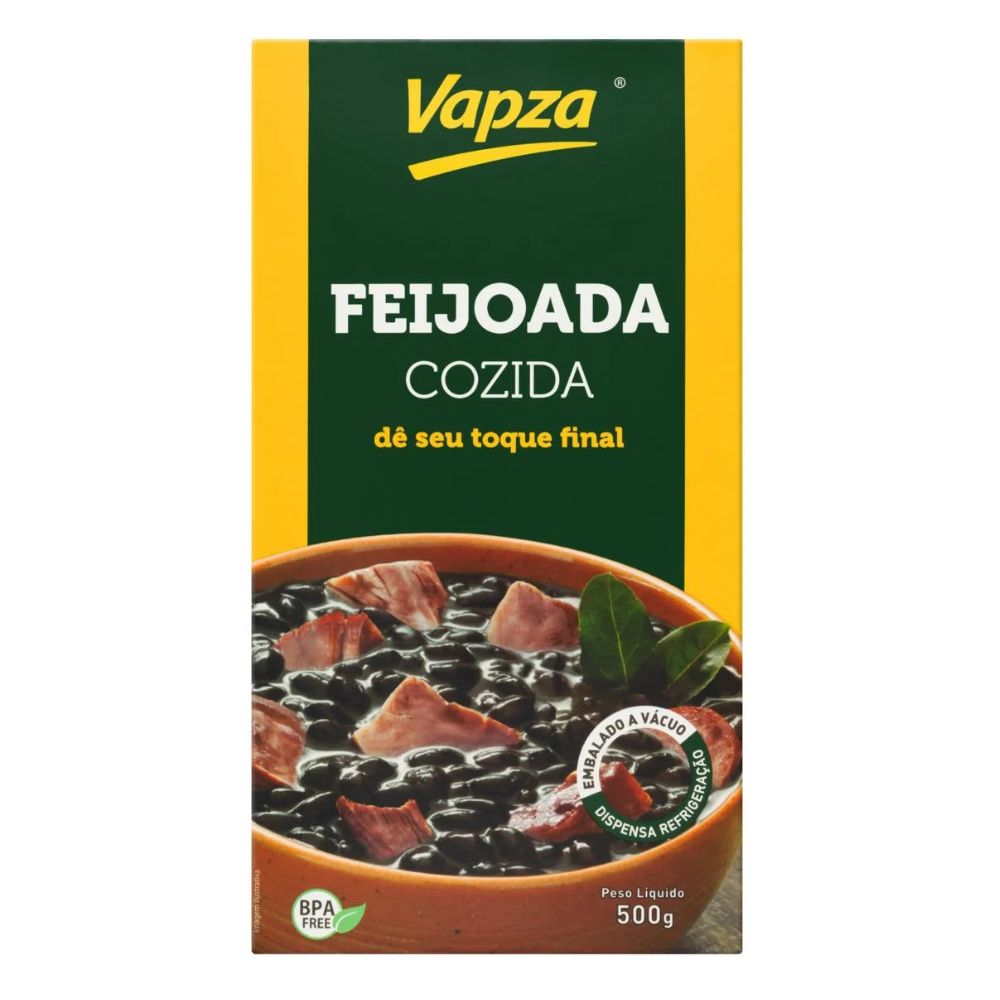 Vapza Feijoada Cozida Cooked Black Bean Stew, 500 g / 17.6 oz Box