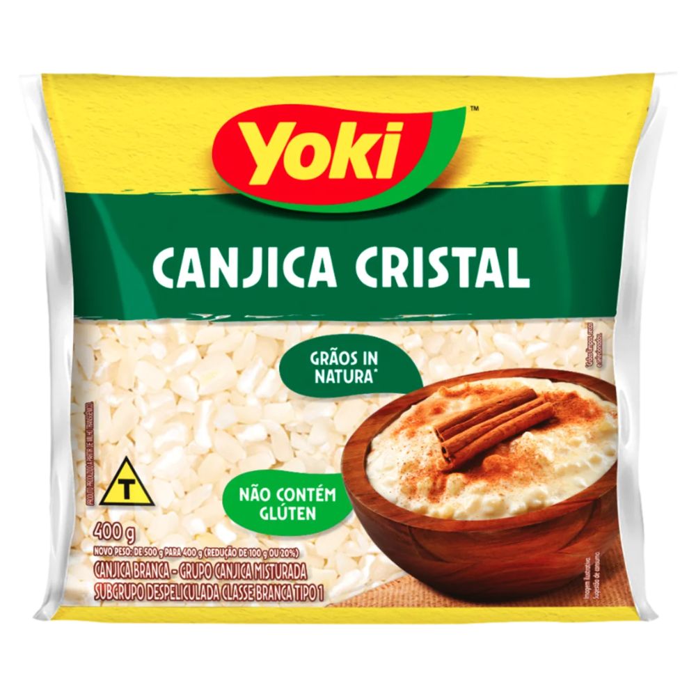 Yoki Canjica de Milho Branca Tipo 1 Crystal Corn 400 g / 14.1 oz Bag