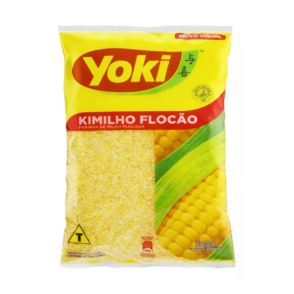 Yoki Kimilho Flocão Traditional Cornmeal Farinha de Milho Flocada, 500 g / 1.1 lb Bag