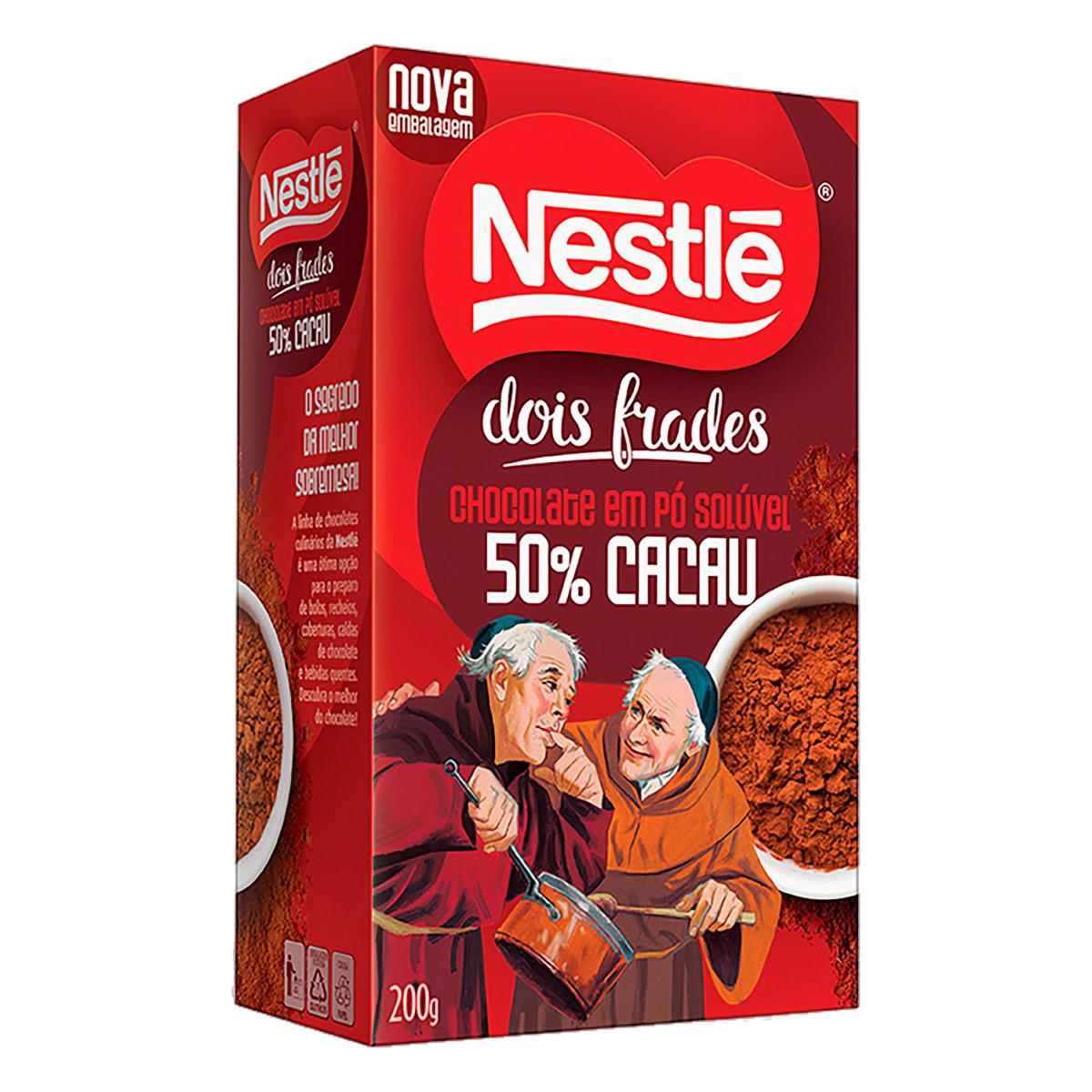 Nestlé Dois Frades 50% Cacao Chocolate Powder, 200 g / 7 oz