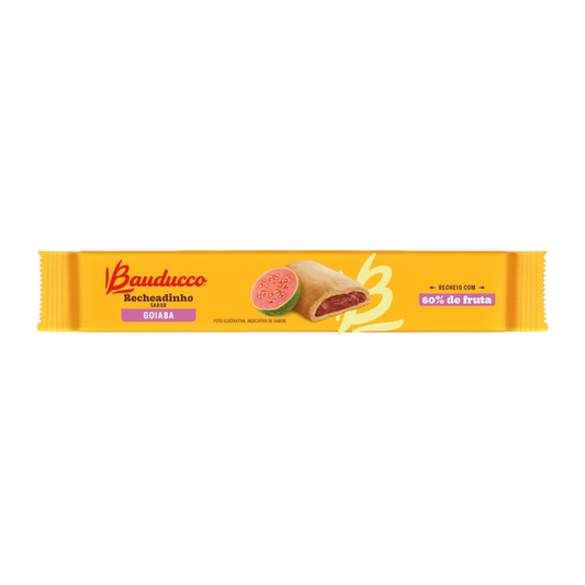 Bauducco Recheadinho Goiaba Cookies – Filled Biscuits, 112 g / 3.95 oz Bag