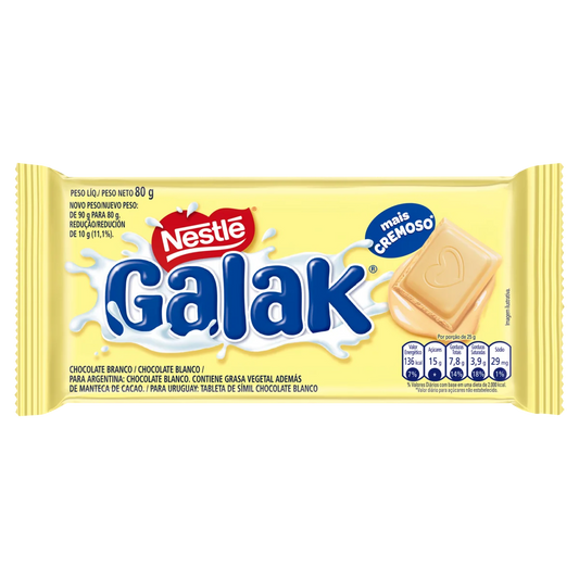 GALAK White Chocolate Bar, 80 g / 2.8 oz