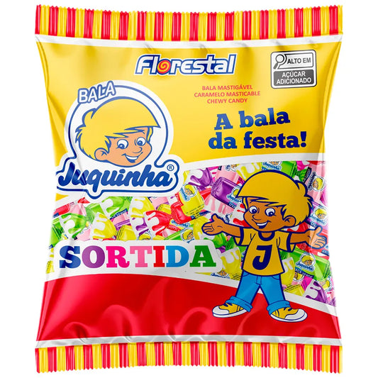 Juquinha Assorted Flavored Chewy Candies, 500 g / 1.1 lb Bag