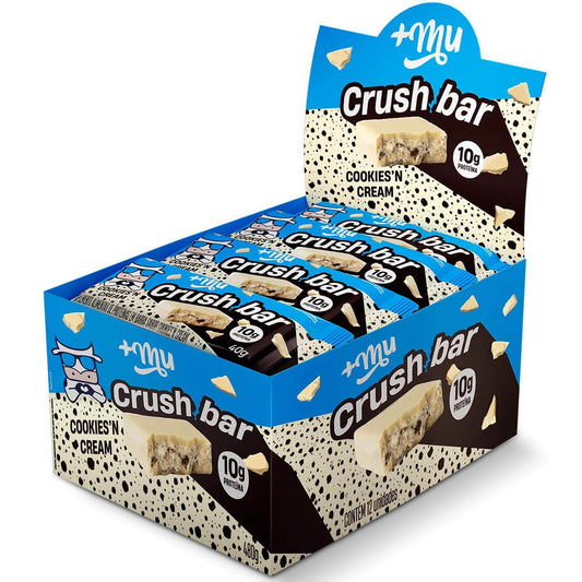 +Mu Crush Bar Cookies’n Cream Protein Bars 12 Bars x 40 g / 1.4 oz