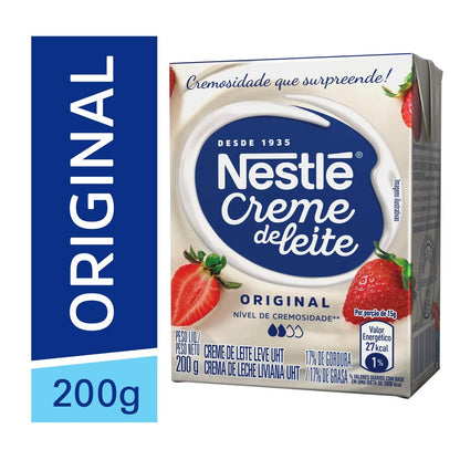 Nestlé Creme de Leite Tetra−pack, 200 g / 7.05 oz can (pacote de 3)