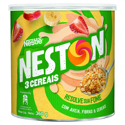 Nestlé Neston 3 Cereais Cereal Flakes, 360 g / 12.7 oz Can