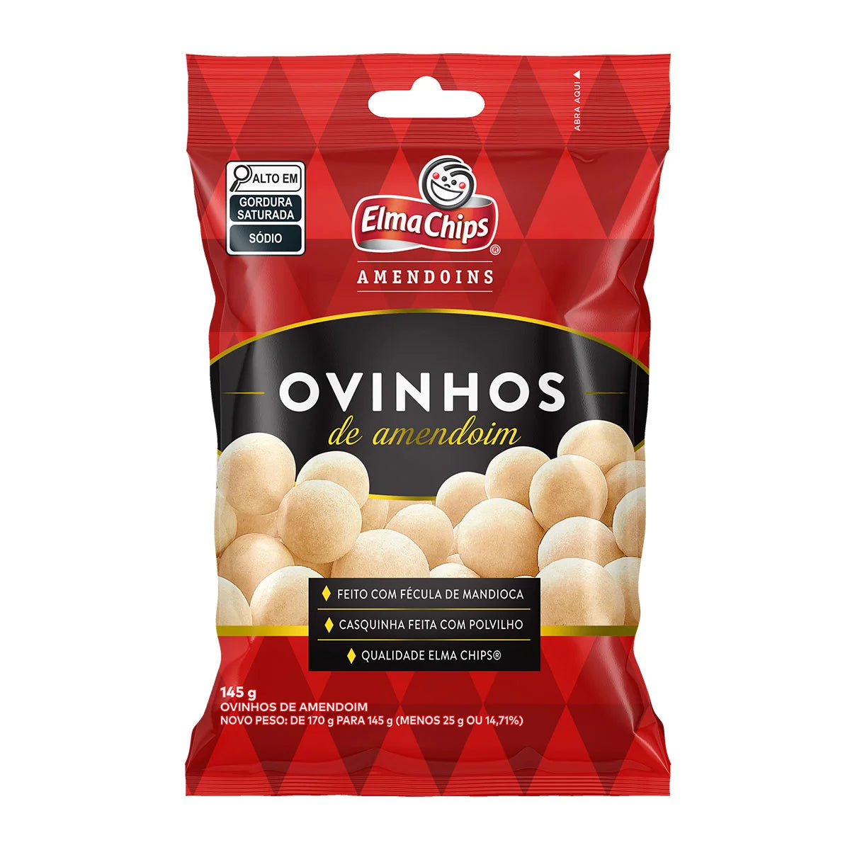 Elma Chips Ovinho Opa Manix Amendoim Saborizado, 145 g / 5.1 oz bag