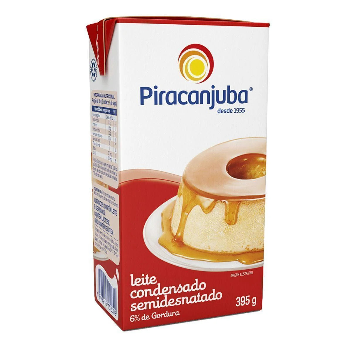 Piracanjuba Semiskimmed Condensed Milk Leite Condensado, 395 g / 13.9 oz box