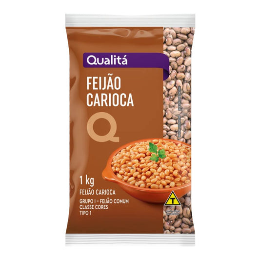 Qualitá Feijão Carioca Tipo 1 Cores, 1 kg / 35.2 oz bag