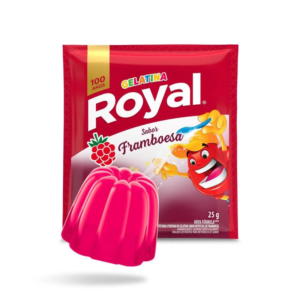 Royal Raspberry Jello Royal Raspberry Gelatin Powder, 25 g / 0.88 oz (Pack of 3) – Brazil Direct