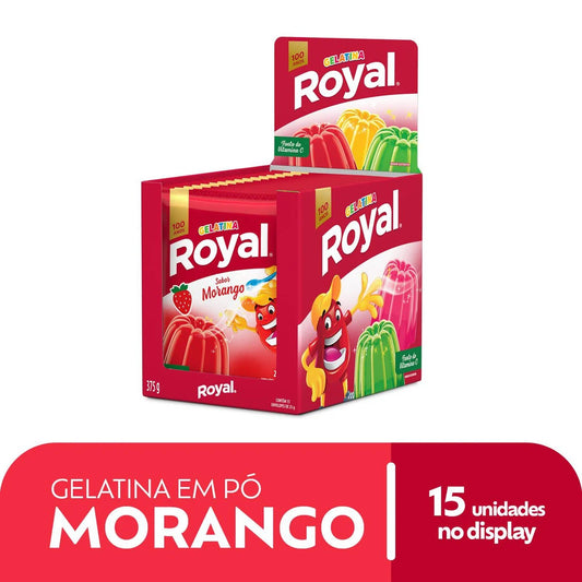 Royal Fresa Gelatina en Polvo, 25 g / 0.88 oz (Caja de 15 Unidades)