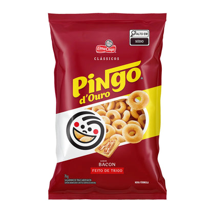 Elma Chips Salgadinho Bacon Pingo Douro, 76 g / 2.68 oz Bag