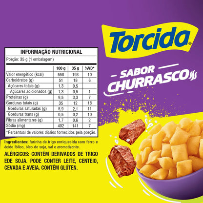 Torcida Churrasco Flavored Wheat Snack, 35 g / 1.2 oz Bag